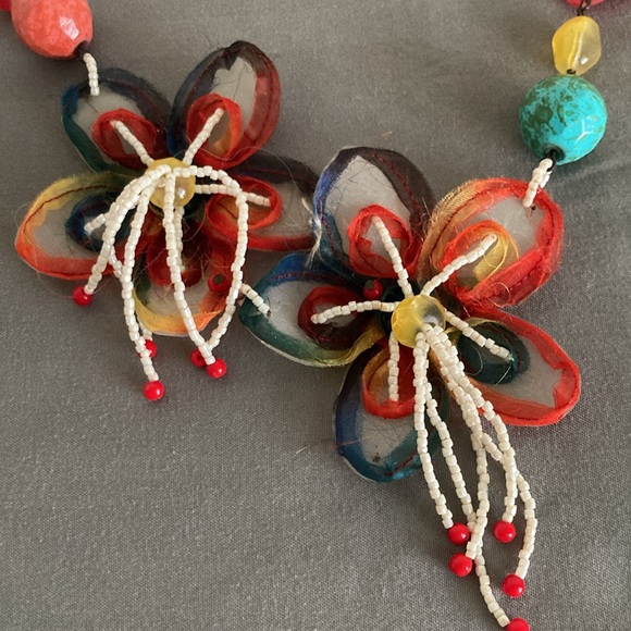 Boutique Mixed Media Necklace Beads Stones - Picture 4 of 7